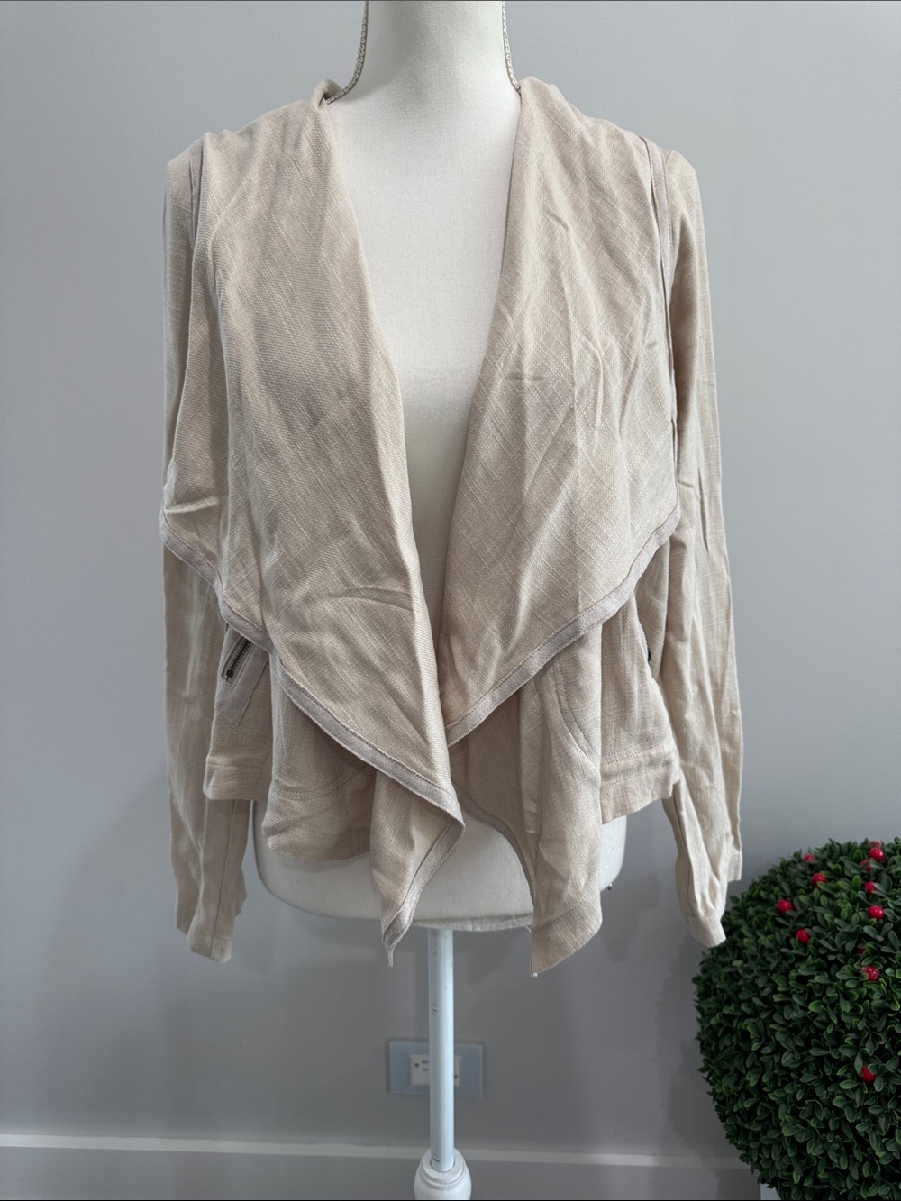 Mystree Light Taupe Cardigan with pockets